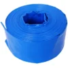 Syemin Drip Irrigation 100Ft Pool Backwash Hose, Heavy Duty Water Discharge Hose For Swimming Pool Filter Pump With 2 Clamp, Blue, 4"*4"*4"