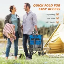 Syemin Trolley And Lawn Cart, 400L Foldable Garden Cart, Large Capacity, Suitable For Beach, Camping, Shopping Garden, Blue, 29.5" * 18.5" * 26.6" 8 Syemin Trolley And Lawn Cart, 400L Foldable Garden Cart, Large Capacity, Suitable For Beach, Camping, Shopping Garden, Blue, 29.5" * 18.5" * 26.6" -Furniture GUEST 38ff8589 ffd8 41e0 a800 4df90cca20b4