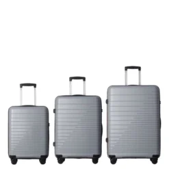 Syemin Luggage Luggage Set 3 Piece PP Hardshell Carry On Suitcase With Spinner Wheels TSA Lock Lightweight Suitcases, Grey, 20.47"*11.22"*29.33" -Furniture GUEST 3984e168 822c 4536 b56e 6b66462ca330