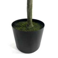 Syemin Artificial Plant Euucalyptus Tree Indoor Faux Fake Floor Greenery Potted Decorative Green Leaves Black Pot, Green, 23"*7.5"*23" -Furniture GUEST 39db5367 f445 4716 a140 91fc84456094 1