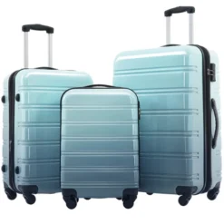 Syemin 3 PCS Bag And Luggage Sets, With 4 Spinner Wheels Lightweight Suitcase, Suitable For Business Trips And Travel, Blue, 28.5"*17.9"*11.6"