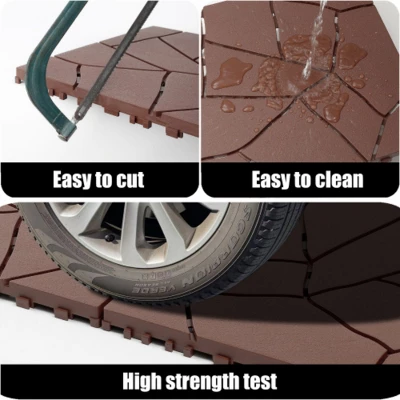 Syemin Carpet Tiles 44PCS Stone Style Patio Deck Tiles, Decking Tiles Floor Tile Indoor For Porch Poolside Balcony Backyard, Brown, 12"*12"*0.8" 1 Syemin Carpet Tiles 44PCS Stone Style Patio Deck Tiles, Decking Tiles Floor Tile Indoor For Porch Poolside Balcony Backyard, Brown, 12"*12"*0.8"