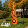 Syemin Decorative Holiday Scene Props Halloween Inflatable Stacked Pumpkins, Inflatable Outdoor Yard Decoration, Multicolored, 31.5"*31.5"*108.24"