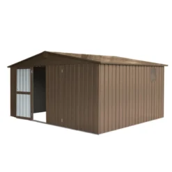Syemin Deck Boxes Durable, Horizontal Compact Storage Shed For Garden, Backyard, Patio, Closet Deck Box, Brown, 138.11"*150.8"*78.7" -Furniture GUEST 3e35473b 3e33 4519 a244 e90e2abf74da