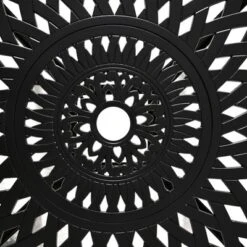 Syemin Patio Side Table, Wrought Iron Hollow Patio Small Side Table For Garden, Balcony, Courtyard, Poolside, Blue, 30.75" * 30.75" * 29.25" -Furniture GUEST 3f22c823 8611 4a89 b117 4c3c272927f6