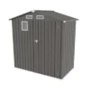 Syemin Storage Sheds Metal Outdoor Storage Shed With Clear Window And Lockable Door Compact For Garden, Backyard, Patio, Gray, 67.72"*38.19"*72.83"