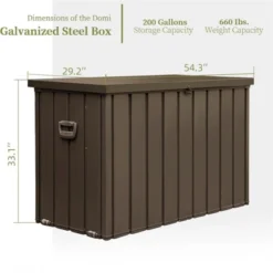 Syemin Deck Boxes Garden Large Patio Storage, For Furniture, Outside Cushions And Garden Tools, Bench, Easy To Assemble，Brown, 54.3"*29.2"*33.1" -Furniture GUEST 403da51e 8272 42fc b772 32870ffd8463