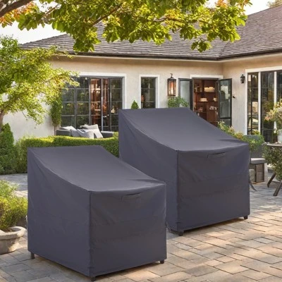 Syemin Plant Covers, Outdoor Swivel Lounge Chair Cover 2 Pack, Waterproof High Wind Resistant Anti-Fading, Gray 42"*43"*42" 1 Syemin Plant Covers, Outdoor Swivel Lounge Chair Cover 2 Pack, Waterproof High Wind Resistant Anti-Fading, Gray 42"*43"*42"