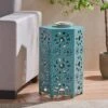 Syemin Patio End Tables, Stylish End Tables For Indoor And Outdoor Use, Ideal For Gardens, Backyard, Special Design, Blue, 14.25"*12.5"*22"