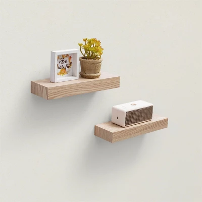 Syemin Decorative Wall Shelf Bathroom Floating Shelf Wall Mounted Shelf Farmhouse Home Decor Display Shelving, Wall Shelves, Beige, 11.81"*3.94"*1.26" 4 Syemin Decorative Wall Shelf Bathroom Floating Shelf Wall Mounted Shelf Farmhouse Home Decor Display Shelving, Wall Shelves, Beige, 11.81"*3.94"*1.26" - Image 4