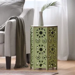 Syemin Patio End Tables, Stylish End Tables For Indoor And Outdoor Use, Ideal For Gardens, Backyard, Special Design, Green, 14.25"*12.5"*22" 8 Syemin Patio End Tables, Stylish End Tables For Indoor And Outdoor Use, Ideal For Gardens, Backyard, Special Design, Green, 14.25"*12.5"*22" -Furniture GUEST 453f9b80 e4e5 4a86 b432 4408167f444c