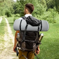 Syemin Camping Sleeping Pads 3" Memory Ultralight Camping Mat, Portable Roll Up Mattress, Floor Mattress Guest Bed, Camping Pads, Gray, 75"*38"*3"