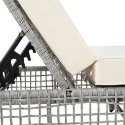 Syemin Patio Chaise Lounges, Outdoor Patio Daybed, Comfy Seat Cushion, Sofa Furniture, For Backyard, Swimming Pool, White, 76.4"*25.2"*41.3" -Furniture GUEST 485cc579 34fe 4921 9875 6a5ba72a7f2b