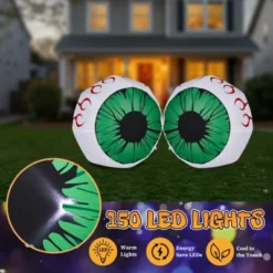 Syemin Decorative Holiday Scene Props 2 PC Halloween Inflatables Large Eyes Decoration, 3FT Blow Ups Green Eyes For Yard, Multicolored, 36"*36"*36" -Furniture GUEST 4af1de86 eb80 44d7 926b 30279953f0c9
