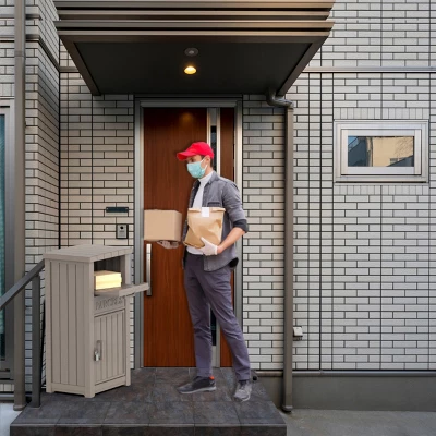 Syemin Deck Boxes 48 Gallon Package Delivery Boxes, Lockable Outdoor Storage Box, Large Package Delivery Waterproof Deck Box, Gray, 44.1"*24.2"*18.6" 3 Syemin Deck Boxes 48 Gallon Package Delivery Boxes, Lockable Outdoor Storage Box, Large Package Delivery Waterproof Deck Box, Gray, 44.1"*24.2"*18.6" - Image 3