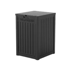Syemin Deck Boxes 48 Gallon Express Package Delivery Box, Large Outdoor Parcel Storage Lockable, Outdoor Package Storage, Black, 21.65"*20.28"*30.51" -Furniture GUEST 4c465d66 28e9 4434 ad05 f1879b0bc557