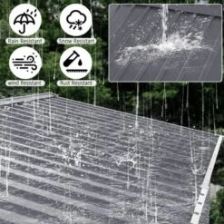 Syemin Deck Boxes,The Gardener's Retreat: Spacious Charcoal Shed,Perfect For Storing Gardening Essentials,Gray,143.4"*100.39"*76.38" -Furniture GUEST 4e29c72c d2e0 4a0a be28 efbbbaf9f446