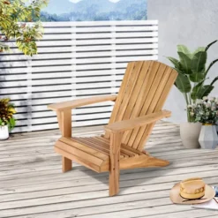 Syemin Patio Accent Chairs, Adirondack Patio Chairs , Lawn Chairs For Patio, Garden, Poolside, Lawn, Outdoor Relaxation, Brown, 29.5" * 37.8" * 37.4" -Furniture GUEST 4e9e1198 57f1 4e2e 8ef4 3a2c5adeb91f