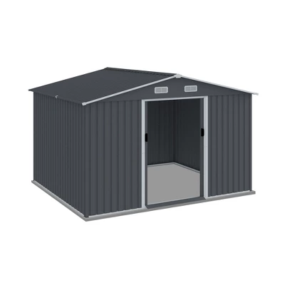 Syemin Deck Boxes,Backyard Haven,Modern Garden Shed,Organize Your Outdoor Space With Style,Gray,118.1"*95.6"*76.7" 2 Syemin Deck Boxes,Backyard Haven,Modern Garden Shed,Organize Your Outdoor Space With Style,Gray,118.1"*95.6"*76.7" - Image 2