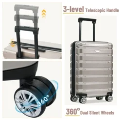 Syemin Luggage Hardshell Luggage Set 3 Piece Durable ABS And PC Travel Suitcase With Spinner Wheels For Men Women, Gray, 19.5"*11.3"*"29.4 7 Syemin Luggage Hardshell Luggage Set 3 Piece Durable ABS And PC Travel Suitcase With Spinner Wheels For Men Women, Gray, 19.5"*11.3"*"29.4 -Furniture GUEST 4fa1cccd 3fb7 4732 bc7e 65ba1f66989a