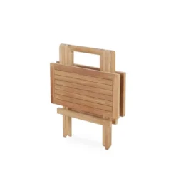 Syemin Patio Side Table, Small Folding Patio Side Table For Garden, Patio Porch, Living Room, Space Pool, Brown, 19.68"*19.68"*19.68 -Furniture GUEST 4fa3c116 3498 4d65 821b 1c273a32bbe5