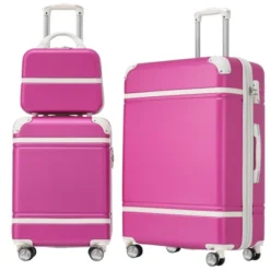 Syemin 3 PCS Bag And Luggage Sets, With Spinner Wheels And Zippers Lightweight Suitcase, For Business Trips And Travel, Pink, 17.7"*11.2"*26.4" 9 Syemin 3 PCS Bag And Luggage Sets, With Spinner Wheels And Zippers Lightweight Suitcase, For Business Trips And Travel, Pink, 17.7"*11.2"*26.4" -Furniture GUEST 540ac69f 1e70 497a b03b f852f621e4dc