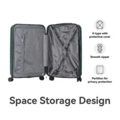 Syemin Luggage Sets Abs Hardshell 3PCS Luggage, Lightweight Durable Suitcase Sets Spinner Wheels Suitcase With Tsa Lock, Green, 20.67"*11.61"*29.92" -Furniture GUEST 5520c1a1 0869 471c ad89 5587ab2d61d0