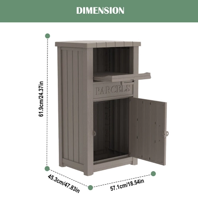 Syemin Deck Boxes 48 Gallon Package Delivery Boxes, Lockable Outdoor Storage Box, Large Package Delivery Waterproof Deck Box, Gray, 44.1"*24.2"*18.6" 2 Syemin Deck Boxes 48 Gallon Package Delivery Boxes, Lockable Outdoor Storage Box, Large Package Delivery Waterproof Deck Box, Gray, 44.1"*24.2"*18.6" - Image 2