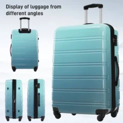 Syemin 3 PCS Bag And Luggage Sets, With 4 Spinner Wheels Lightweight Suitcase, Suitable For Business Trips And Travel, Blue, 28.5"*17.9"*11.6" 8 Syemin 3 PCS Bag And Luggage Sets, With 4 Spinner Wheels Lightweight Suitcase, Suitable For Business Trips And Travel, Blue, 28.5"*17.9"*11.6" -Furniture GUEST 57521b9a e52e 4a88 8cc8 66ed930e903b