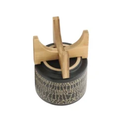 Syemin Planters Glazed Planter With Stand , Decorative Plant Pots For Living Room, Garden, Balcony, Home Decor, Black 12"*12"*16" -Furniture GUEST 57d93c83 368f 4171 89b7 563f2d284d44