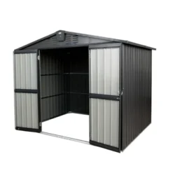 Syemin Deck Boxes Durable, Horizontal Compact Storage Shed For Garden, Backyard, Patio, Closet Deck Box, Black, 98.74"*75.43"*74.49" -Furniture GUEST 5ca01d69 1e8c 46ec a5a8 220344d06441