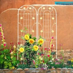 Syemin Patio Decorative Screens, Iron Arch Decoration Garden Trellis, For Outdoor For Climbing Plants Support, Flowerbed, Yellow, 80"*19.7"*86.7" -Furniture GUEST 5d717b44 85b1 4612 948c ca904b1abcb6
