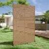 Syemin Patio Decorative Screens Outdoor Privacy Screen 6-Piece Outdoor Privacy Screens And Panel Outdoor Decorative Fence, Brown, 45.47"*15.75"*72.05"