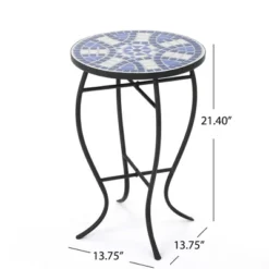 Syemin Patio End Tables Accent Side End Table For Outdoor And Indoor, Garden, Backyard Use, Special Design, Multicolored, 13.75"*13.75"*21.4" 8 Syemin Patio End Tables Accent Side End Table For Outdoor And Indoor, Garden, Backyard Use, Special Design, Multicolored, 13.75"*13.75"*21.4" -Furniture GUEST 61124b81 0101 4216 9a2b f1dda7766869