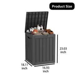 Syemin 28 Gal Outdoor Storage Deck Box Patio Gardening Tools -Furniture GUEST 625ead2a 2080 4bd4 a719 24f50e117d74