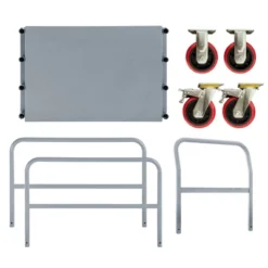 Syemin Heavy-Duty Panel Wheelbarrows With 6" Wheels, 2 Poles And Handlebar For Moving Cart For Large Panels Or Sheets, Blue, 14.71"*18.11"19.02 -Furniture GUEST 641cff4e 4368 4e41 8838 8c534b4edbba