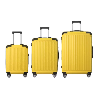 Syemin Luggage Lightweight 3 PCS Premium Abs Luggage Set Suitcase Set With Silent Spinner Wheels Carry On Luggage, Yellow, 20.87"*11.81"*30.31" 4 Syemin Luggage Lightweight 3 PCS Premium Abs Luggage Set Suitcase Set With Silent Spinner Wheels Carry On Luggage, Yellow, 20.87"*11.81"*30.31" - Image 4