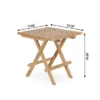 Syemin Patio Side Table, Small Folding Patio Side Table For Garden, Patio Porch, Living Room, Space Pool, Brown, 19.68"*19.68"*19.70