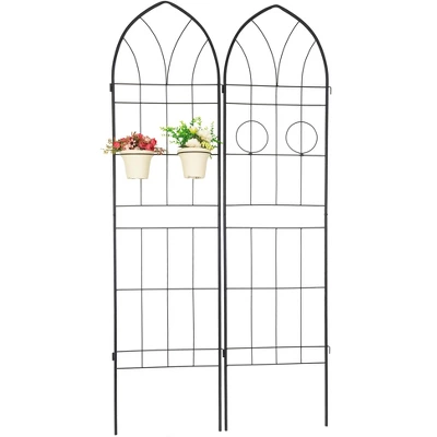 Syemin Patio Decorative Screens, Elegant Vine Pattern Yard Fencing, Pet-Safe Decorative Fence For Yard, Patio, Black, 40"*19.7"*78.7" 2 Syemin Patio Decorative Screens, Elegant Vine Pattern Yard Fencing, Pet-Safe Decorative Fence For Yard, Patio, Black, 40"*19.7"*78.7" - Image 2