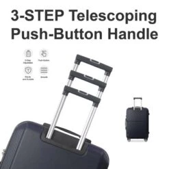 Syemin Luggage 3-Piece Luggage Set-20", 24", And 28" Suitcases With Silent Spinner Wheels Suitcase Sets Carry On Luggage, Blue, 21.06"*11.81"*30.31" -Furniture GUEST 67b0634a 90de 4cb5 ab71 e6fcd2e3d795