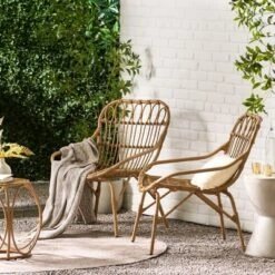 Syemin Patio Modern Accent Chairs, Outdoor Conversation Chairs, With Leisure Used, For Backyard, Garden, Beige, 35"*24.5"*16.5" -Furniture GUEST 6869a188 9fc4 480b 80b1 3c3feaeb2f53