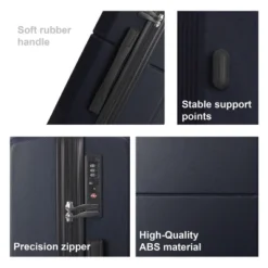 Syemin Luggage 3-Piece Luggage Set-20", 24", And 28" Suitcases With Silent Spinner Wheels Suitcase Sets Carry On Luggage, Blue, 21.06"*11.81"*30.31"