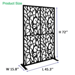 Syemin Patio Decorative Screens, Iron Arch Decoration Garden Trellis, For Outdoor For Climbing Plants Support, Flowerbed, Black, 45.3"*15.8"*72" -Furniture GUEST 689421bc 53a6 45e9 aa6f bfa17604000b