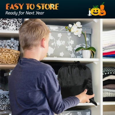 Syemin Decorative Holiday Scene Props Long Halloween Inflatables Outdoor Decorations, Scary Clown Icecream Halloween Yard Decor, White, 48"*120"*96" 4 Syemin Decorative Holiday Scene Props Long Halloween Inflatables Outdoor Decorations, Scary Clown Icecream Halloween Yard Decor, White, 48"*120"*96" - Image 4