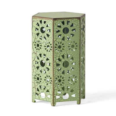 Syemin Patio End Tables, Stylish End Tables For Indoor And Outdoor Use, Ideal For Gardens, Backyard, Special Design, Green, 14.25"*12.5"*22" 2 Syemin Patio End Tables, Stylish End Tables For Indoor And Outdoor Use, Ideal For Gardens, Backyard, Special Design, Green, 14.25"*12.5"*22" - Image 2