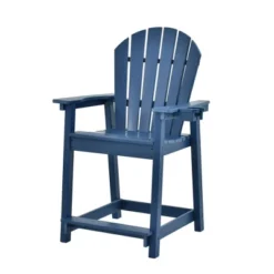 Syemin Patio Accent Chairs, Outdoor Tall Adirondack Chair With High Back, Widened Arms For Backyard, Garden, Yard, Blue, 27.95"*27.09"*45.83" -Furniture GUEST 6e00279e c6e0 439e 9519 ccf34512608b
