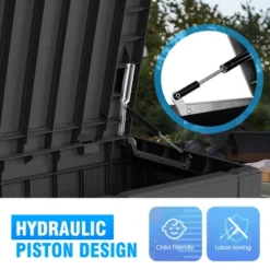 Syemin Deck Box, 80GAL Outdoor Storage Box, Patio Gardening Tools, Water And UV Resistant For Patio, Garden, Lawn, Black, 46.26"*18.7"*23.23" 10 Syemin Deck Box, 80GAL Outdoor Storage Box, Patio Gardening Tools, Water And UV Resistant For Patio, Garden, Lawn, Black, 46.26"*18.7"*23.23" -Furniture GUEST 70124400 cd3f 498a 9171 fa78e41a44ce