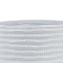 Syemin Planters Textured Planter With Stand, Decorative Plant Pots For Living Room, Garden, Balcony, Home Decor, White 12"*12"*14" -Furniture GUEST 73249a6e ebd7 4297 8a61 2317e576648c