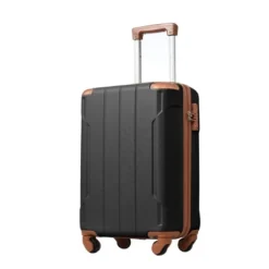 Syemin Luggage Hardshell Luggage Lightweight Durable ABS Suitcases With Double Wheels Expandable 20" Checked Travel Luggage, Brown, 13.6"*8.3"*21.5" -Furniture GUEST 7333f9be 02b9 414f ba35 07b276460805
