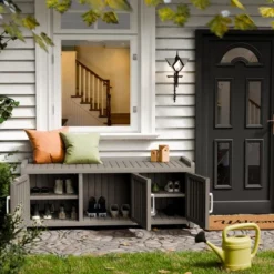 Syemin Shoe Racks Shoe Storage Cabinet Waterproof UV-Resistant Entryway Storage Bench Indoor Outdoor Shoe Organizer, Grey, 46.85"*17.32"*17.91" -Furniture GUEST 743ba33e 2fd8 4427 8f1d 753a089360b4